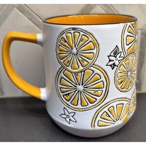 Spectrum Designz Orange Ceramic Mug Black Rim & Orange Inside Rim Coffee Tea
